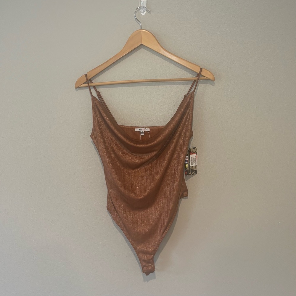 BLASHE Belong Bodysuit in Copper with‎ Adjustable Spaghetti Straps NWT Small